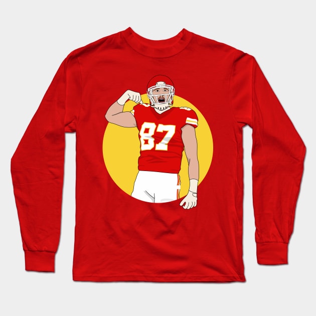 Kelce the tight end Long Sleeve T-Shirt by rsclvisual